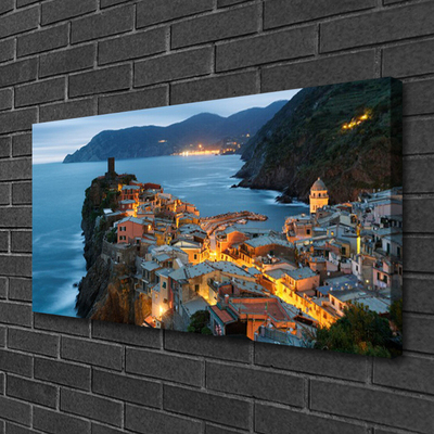 Quadro em tela Paisagem das Montanhas da Cidade do Mar