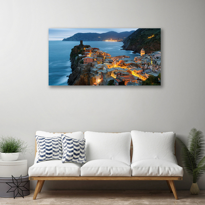 Quadro em tela Paisagem das Montanhas da Cidade do Mar