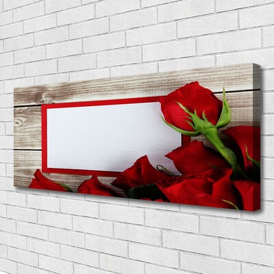 Quadro em tela Planta de flores rosas
