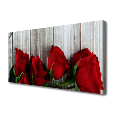 Quadro canvas Planta de flores rosas