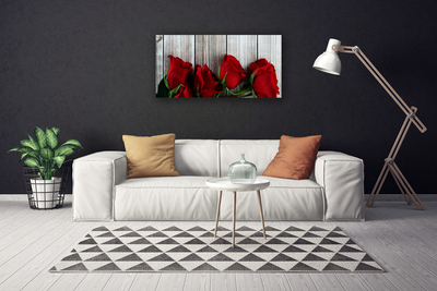 Quadro canvas Planta de flores rosas