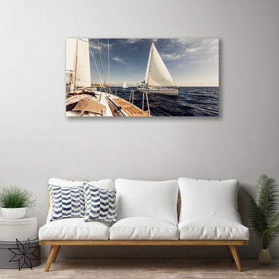 Quadro em tela Paisagem Marinha de Barcos