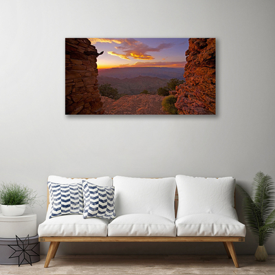 Quadro canvas Rocha Nuvens Céu Paisagem