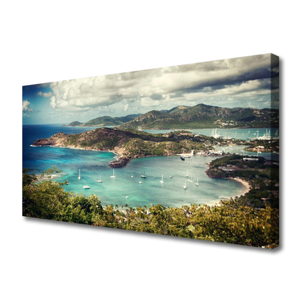 Quadro canvas Paisagem da Baía dos Barcos