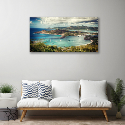 Quadro canvas Paisagem da Baía dos Barcos
