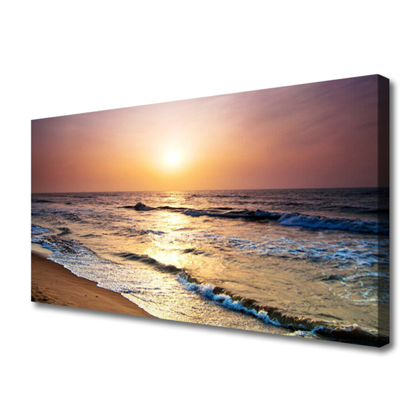 Quadro canvas Mar Praia Sol Paisagem