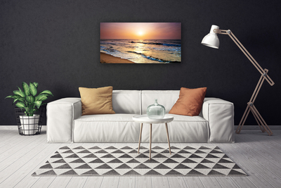 Quadro canvas Mar Praia Sol Paisagem