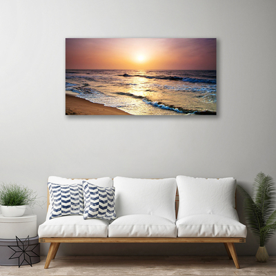 Quadro canvas Mar Praia Sol Paisagem
