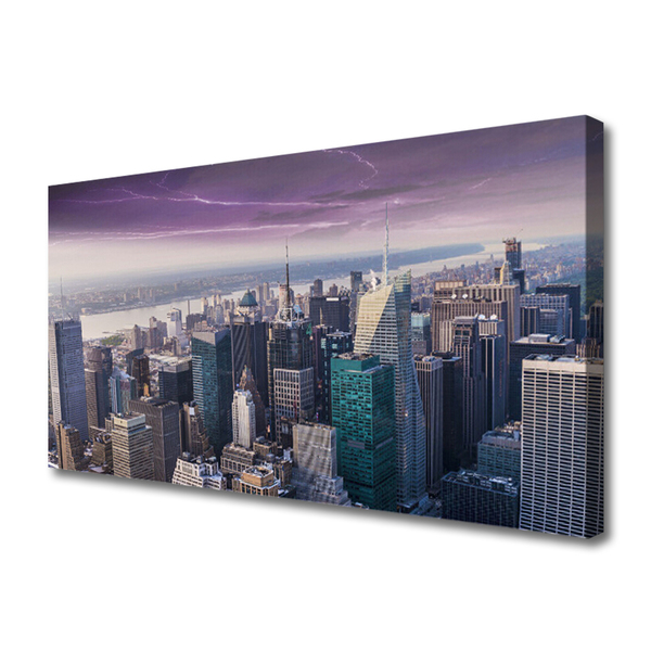 Quadro em tela Arranha-céus Casas da Cidade
