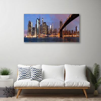 Quadro canvas Casas da Ponte da Cidade Céu