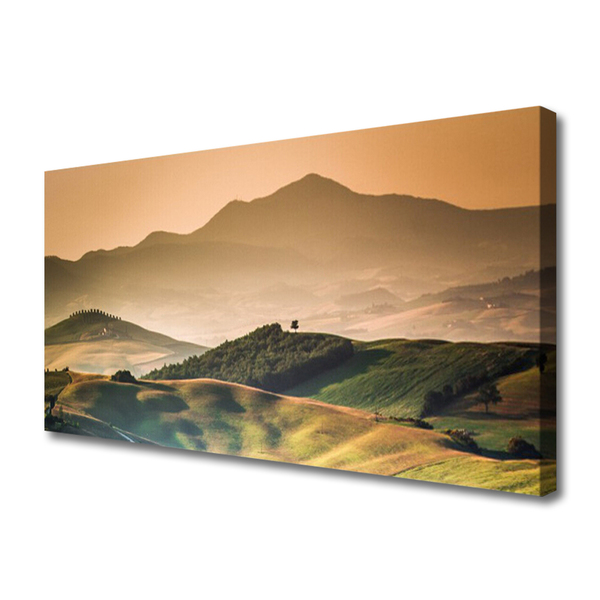Quadro canvas Paisagem de campo de montanhas