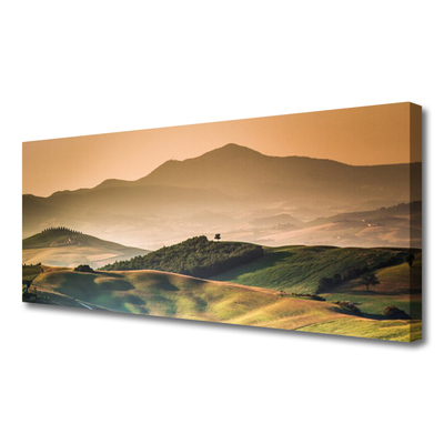 Quadro canvas Paisagem de campo de montanhas