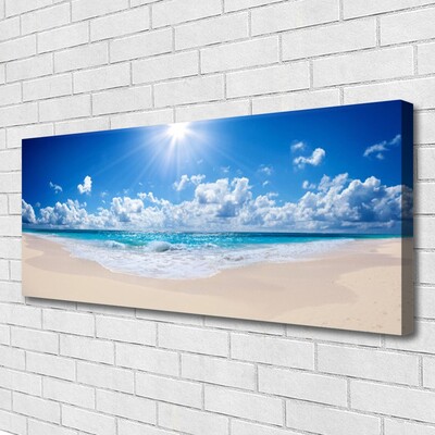 Quadro em tela Praia Mar Sol Paisagem