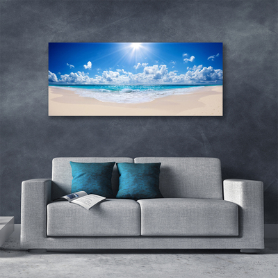 Quadro em tela Praia Mar Sol Paisagem
