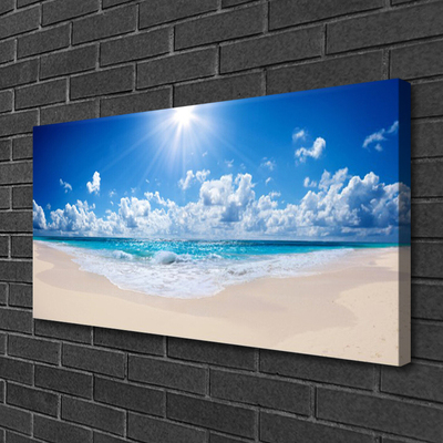 Quadro em tela Praia Mar Sol Paisagem