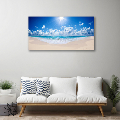 Quadro em tela Praia Mar Sol Paisagem