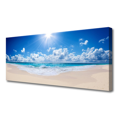 Quadro em tela Praia Mar Sol Paisagem