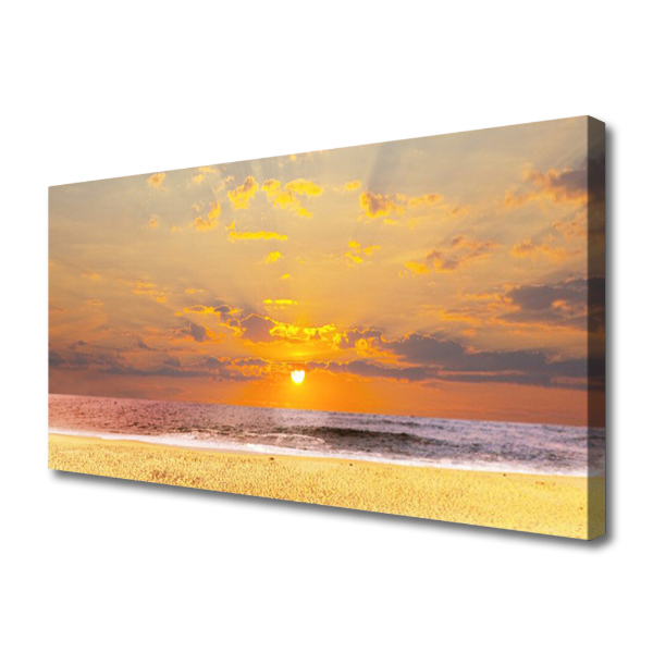 Quadro canvas Mar Praia Sol Paisagem