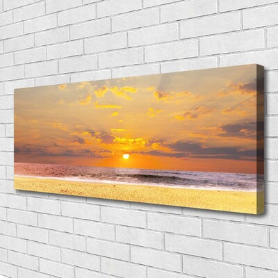 Quadro canvas Mar Praia Sol Paisagem