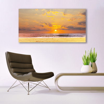 Quadro canvas Mar Praia Sol Paisagem