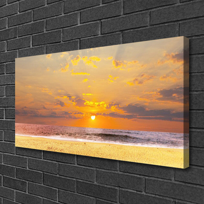 Quadro canvas Mar Praia Sol Paisagem