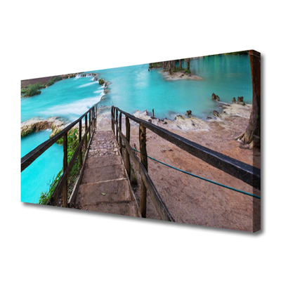 Quadro canvas Arquitetura do Lago Stairs