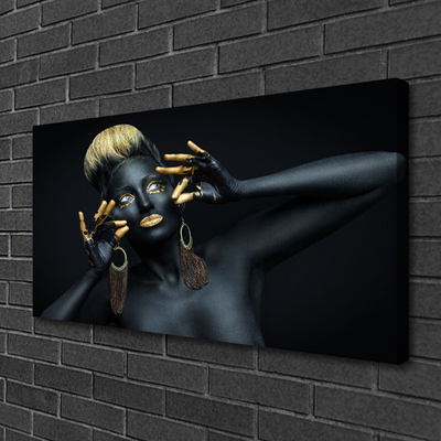 Quadro canvas Mulher Pinta Homem