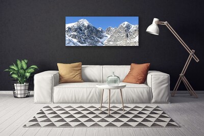 Quadro em tela Paisagem de neve na montanha