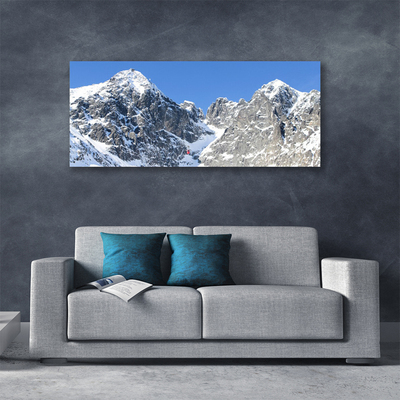 Quadro em tela Paisagem de neve na montanha