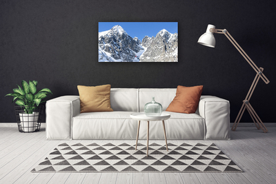 Quadro em tela Paisagem de neve na montanha