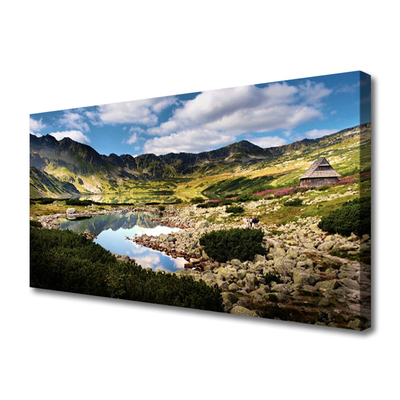 Quadro canvas Paisagem de lago de montanha