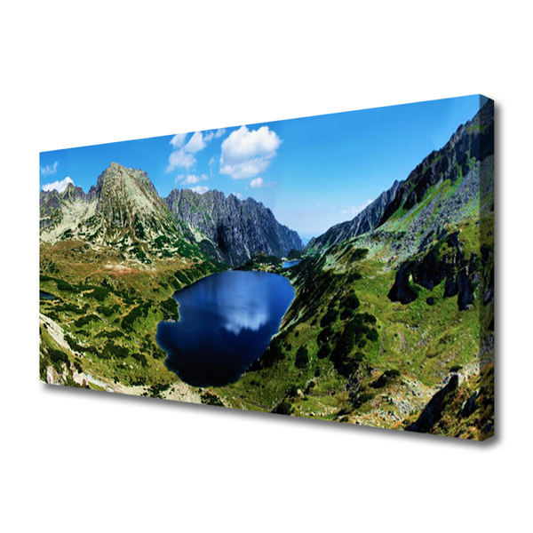 Quadro em tela Paisagem de lago de montanha
