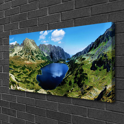Quadro em tela Paisagem de lago de montanha
