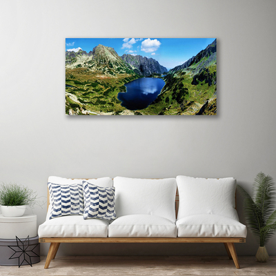Quadro em tela Paisagem de lago de montanha