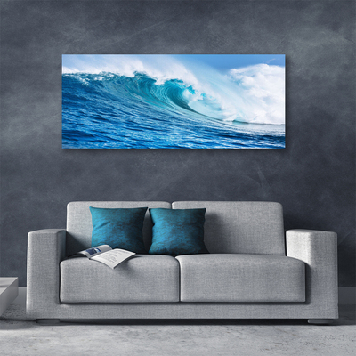 Quadro canvas Ondas Mar Céu Nuvens