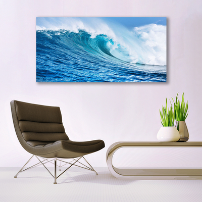 Quadro canvas Ondas Mar Céu Nuvens