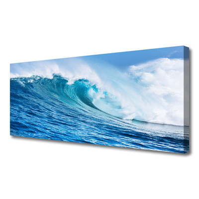 Quadro canvas Ondas Mar Céu Nuvens