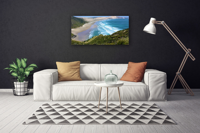 Quadro em tela Paisagem de praia e mar