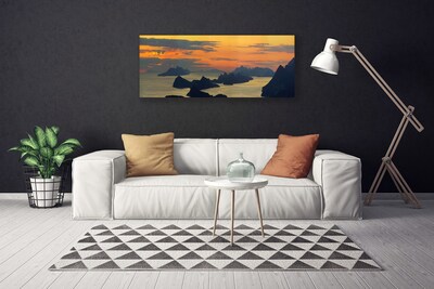 Quadro em tela Paisagem das Montanhas Sea Rocks