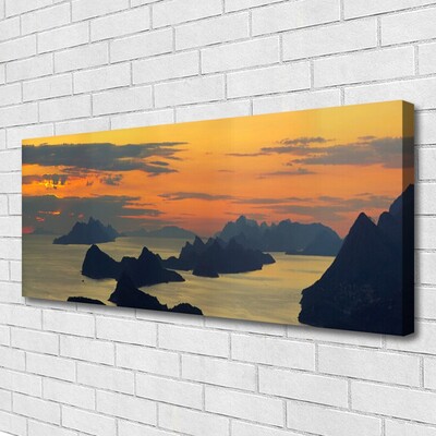 Quadro em tela Paisagem das Montanhas Sea Rocks