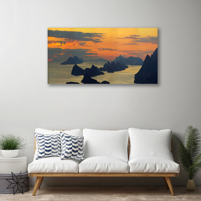 Quadro em tela Paisagem das Montanhas Sea Rocks