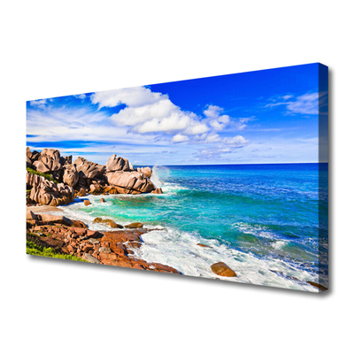 Quadro canvas Paisagem marinha de Beach Rocks