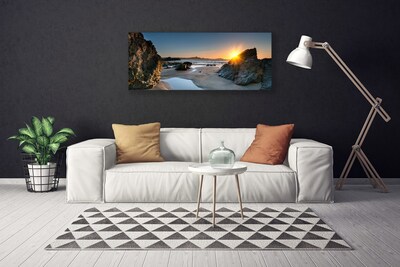 Quadro canvas Paisagem solar da praia de Rock