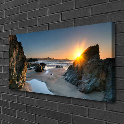Quadro canvas Paisagem solar da praia de Rock