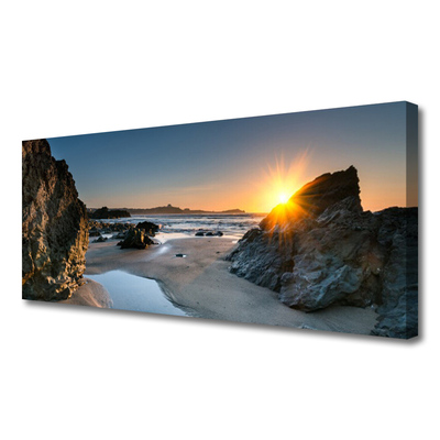 Quadro canvas Paisagem solar da praia de Rock
