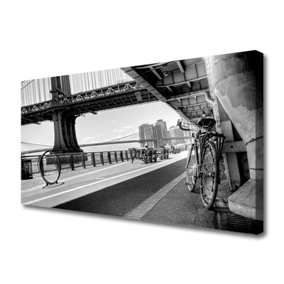 Quadro canvas Arquitetura de bicicleta de ponte