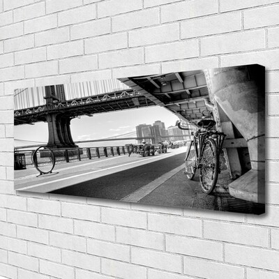 Quadro canvas Arquitetura de bicicleta de ponte