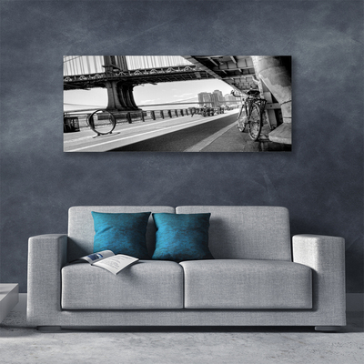 Quadro canvas Arquitetura de bicicleta de ponte