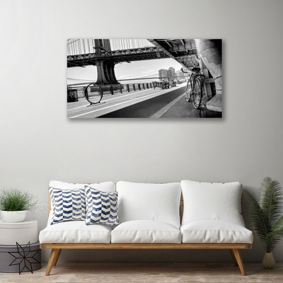 Quadro canvas Arquitetura de bicicleta de ponte