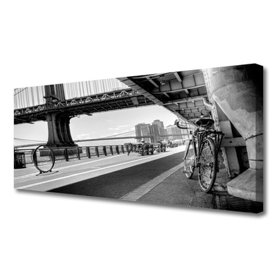 Quadro canvas Arquitetura de bicicleta de ponte